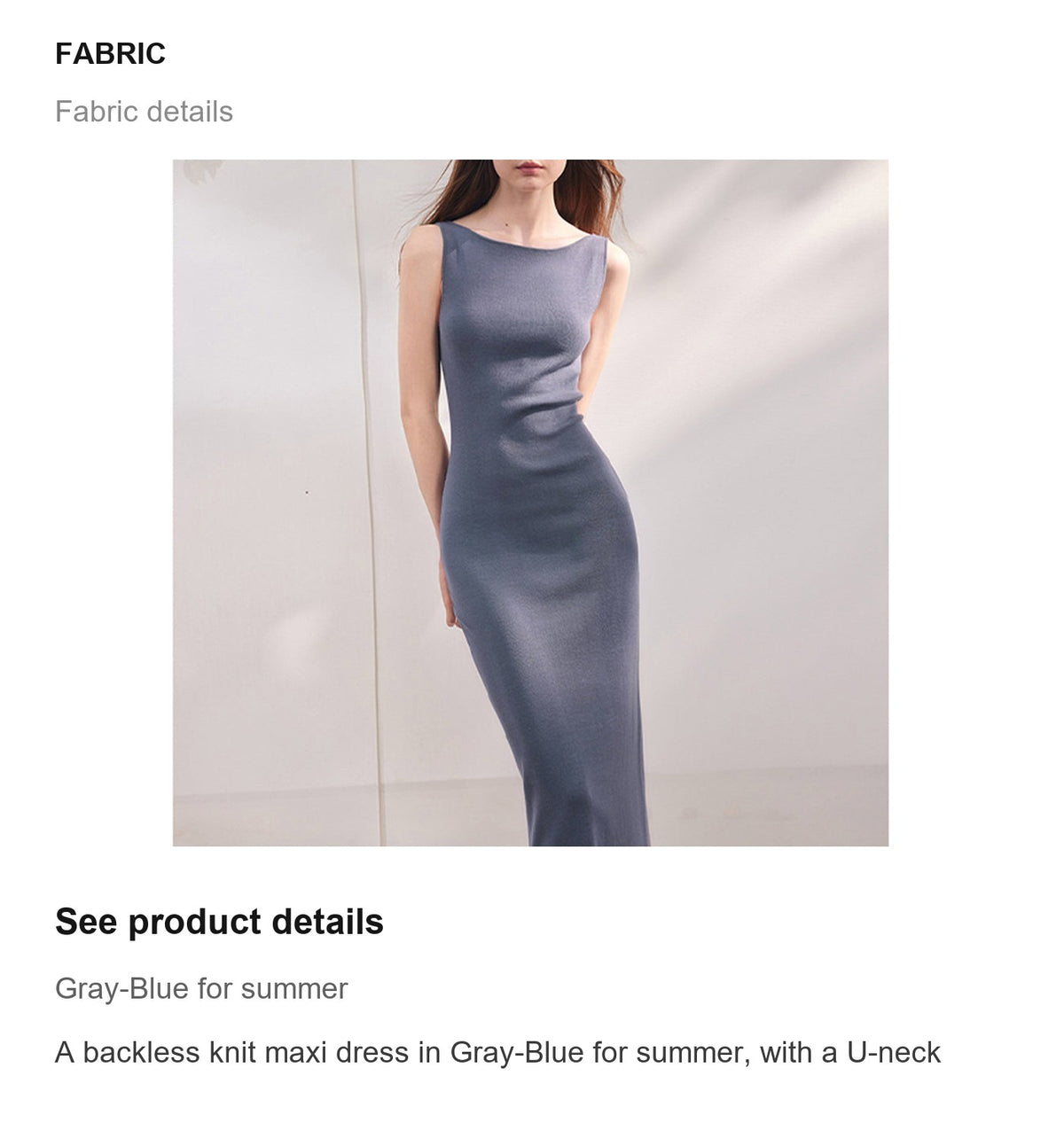 Fabric details