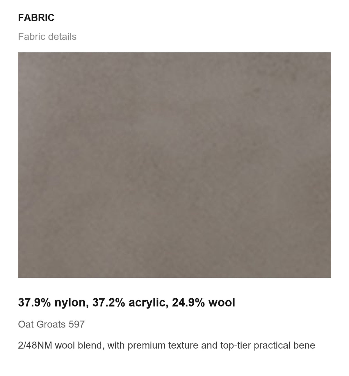 Fabric details