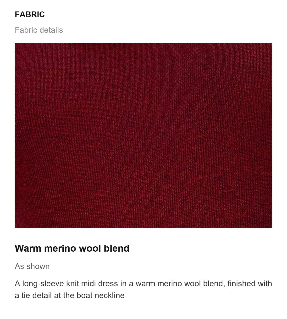 Fabric details