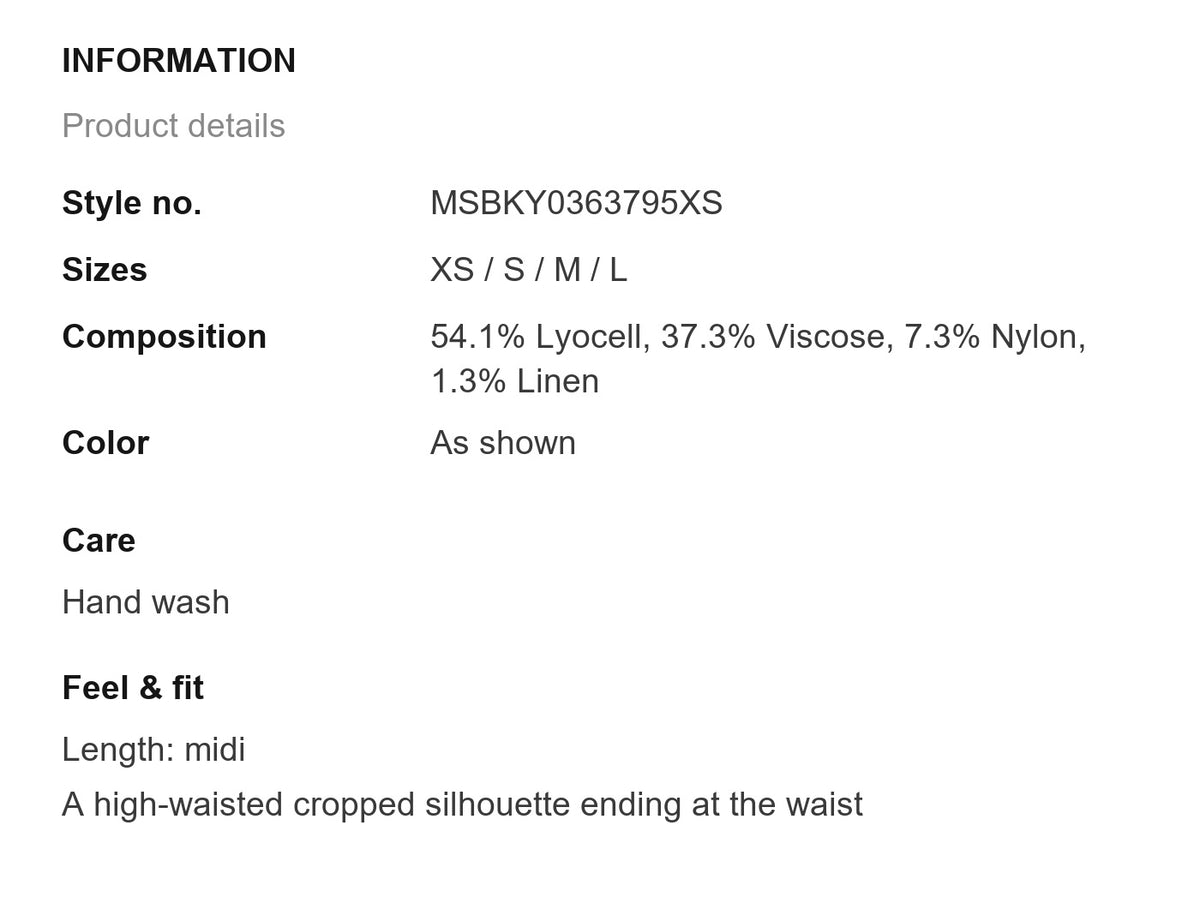 Product information