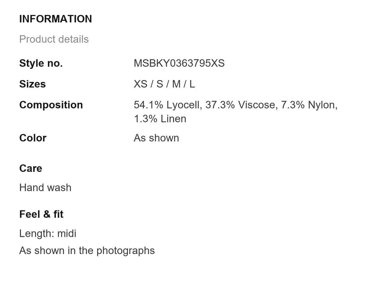 Product information