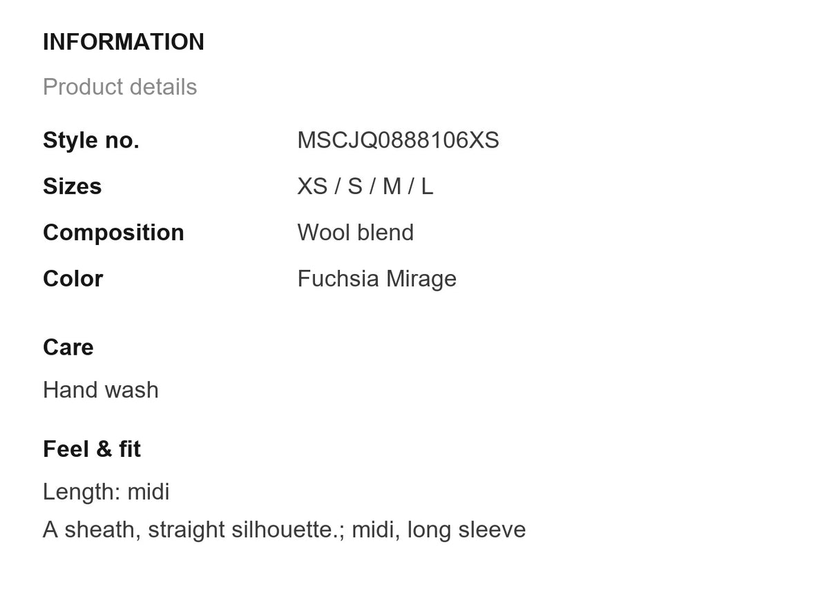Product information
