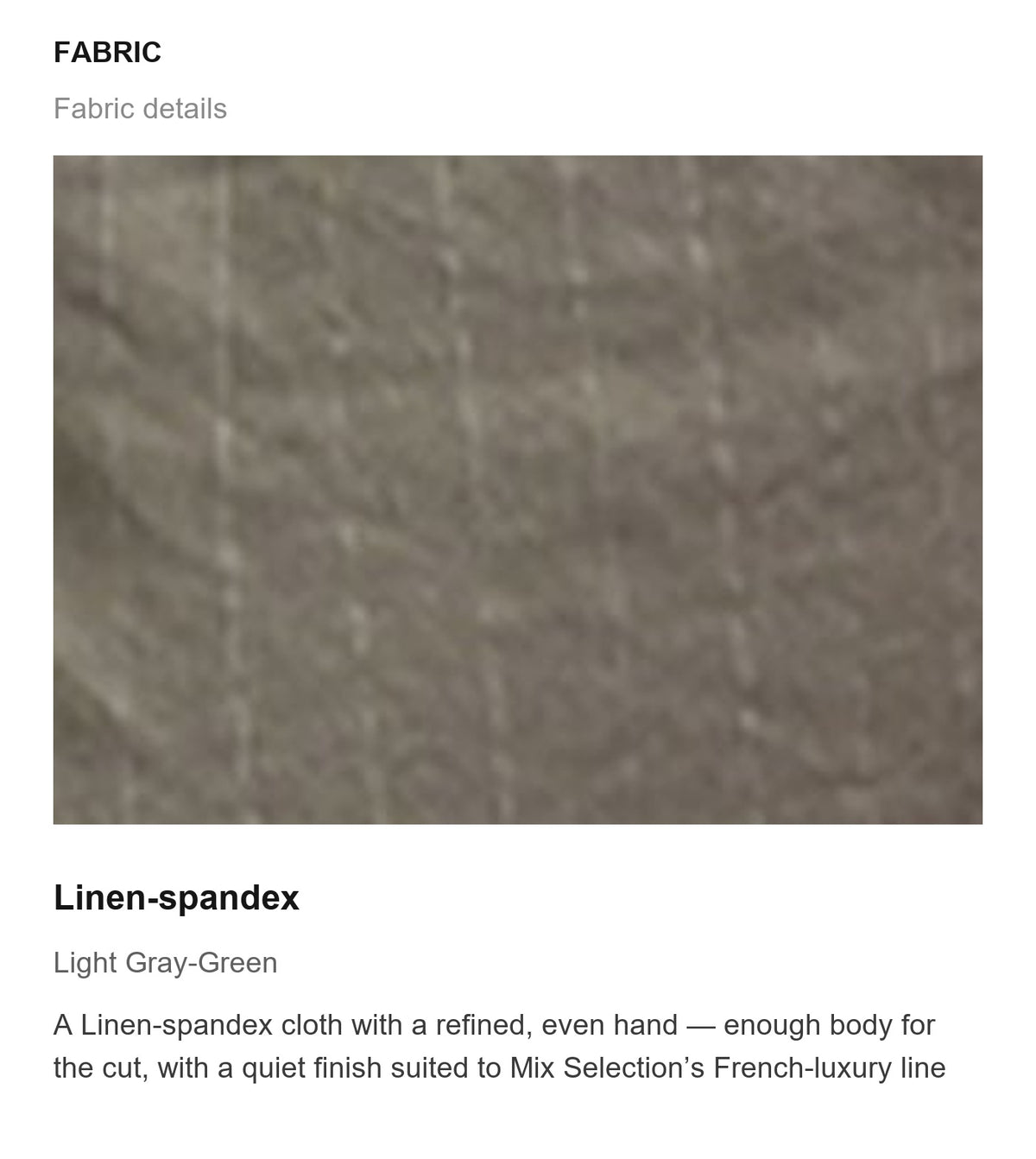 Fabric details