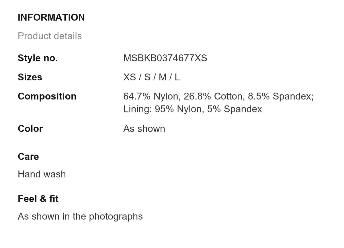 Product information