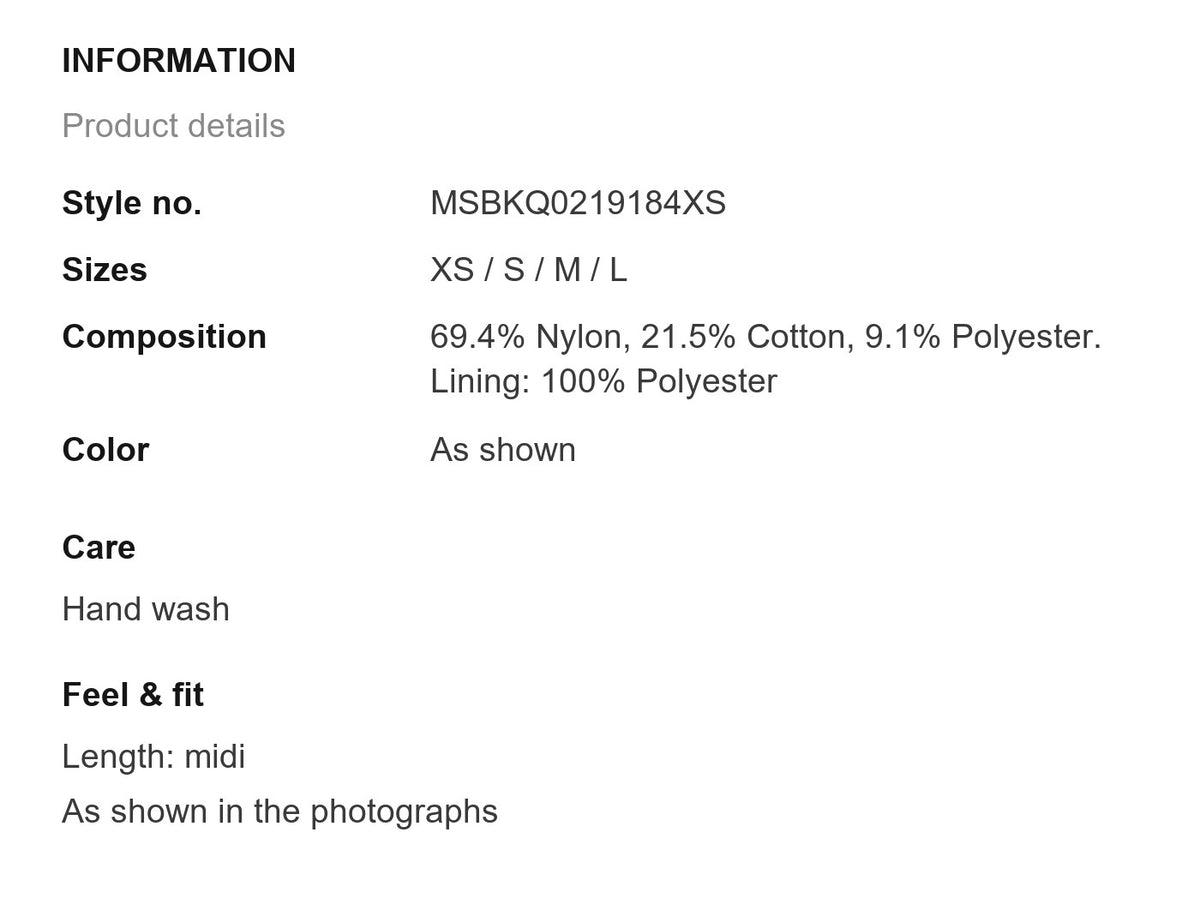 Product information