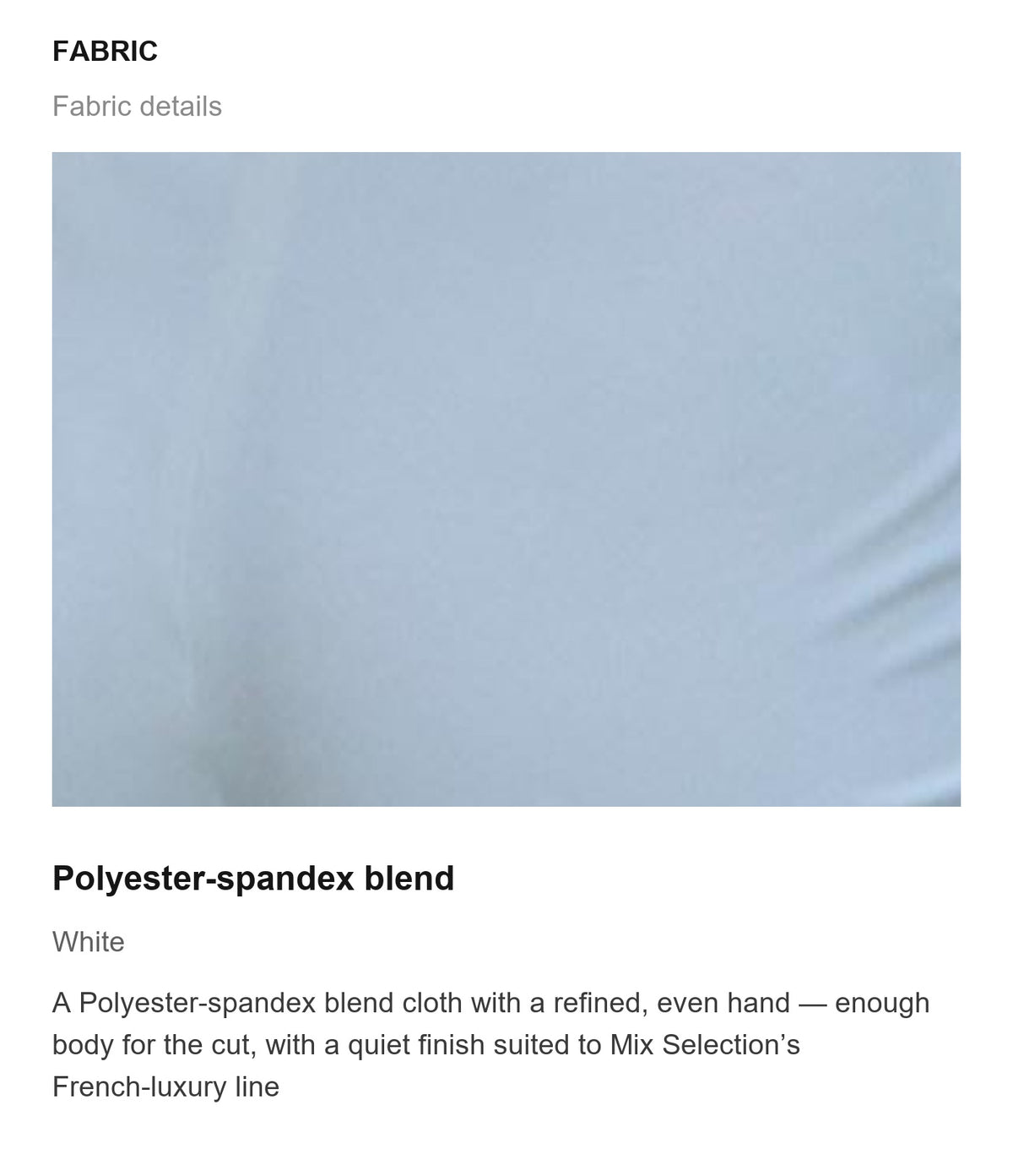 Fabric details