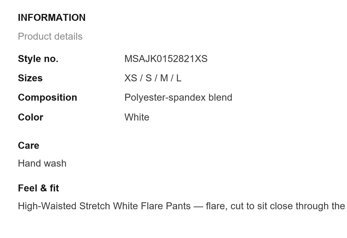 Product information