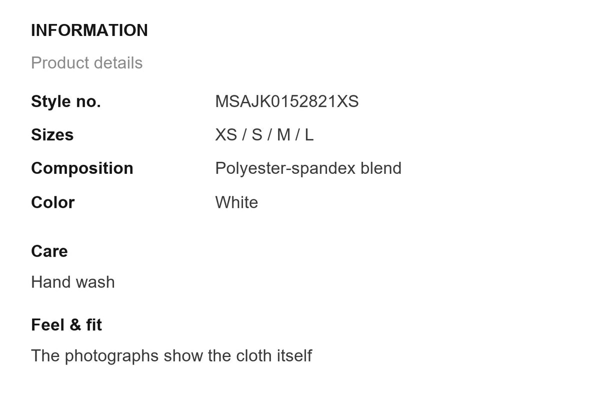 Product information