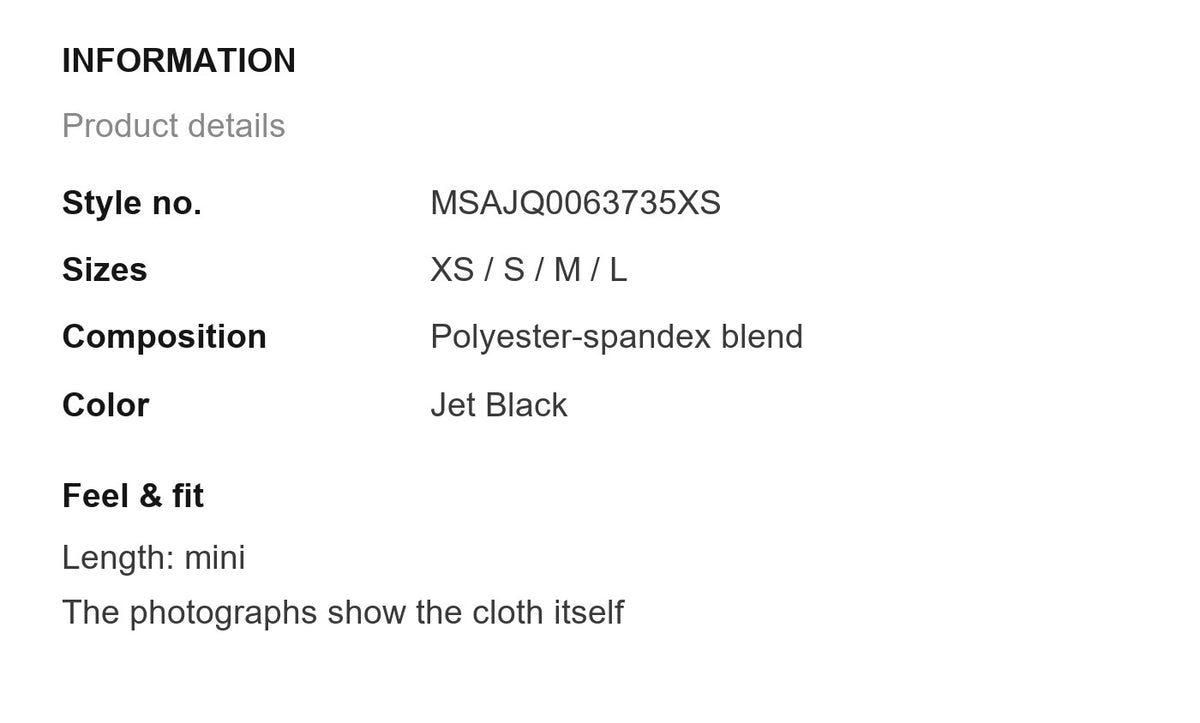 Product information