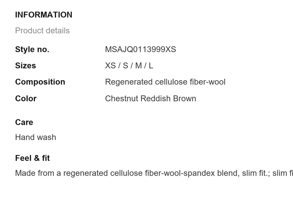 Product information