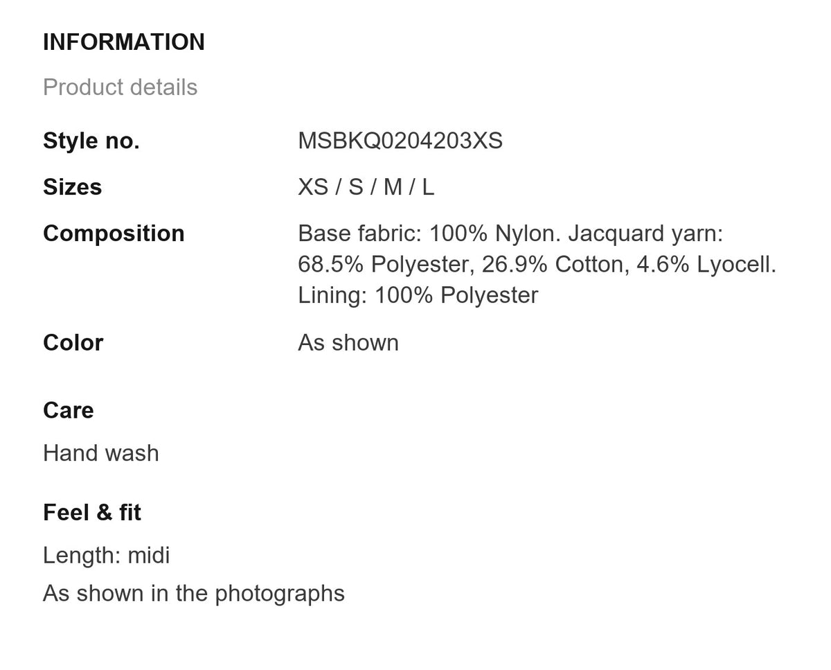 Product information