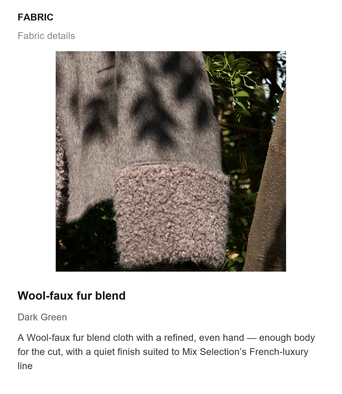 Fabric details