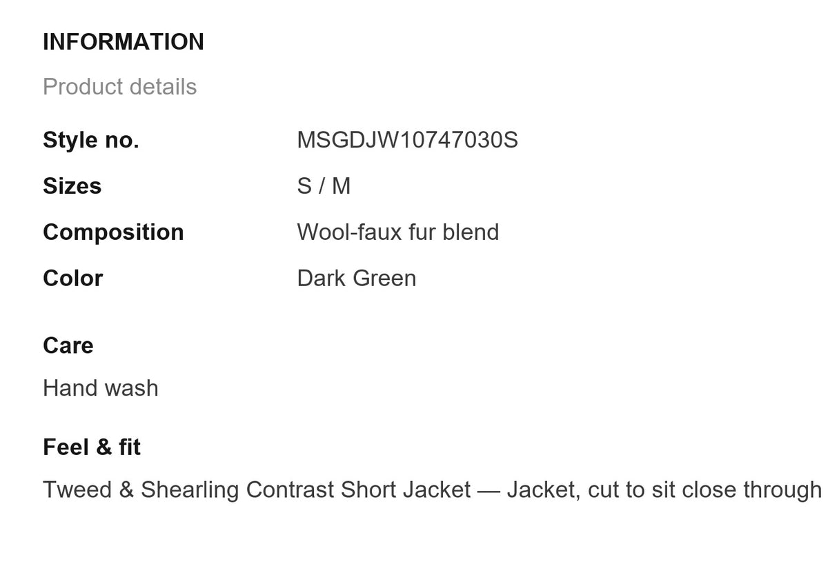 Product information