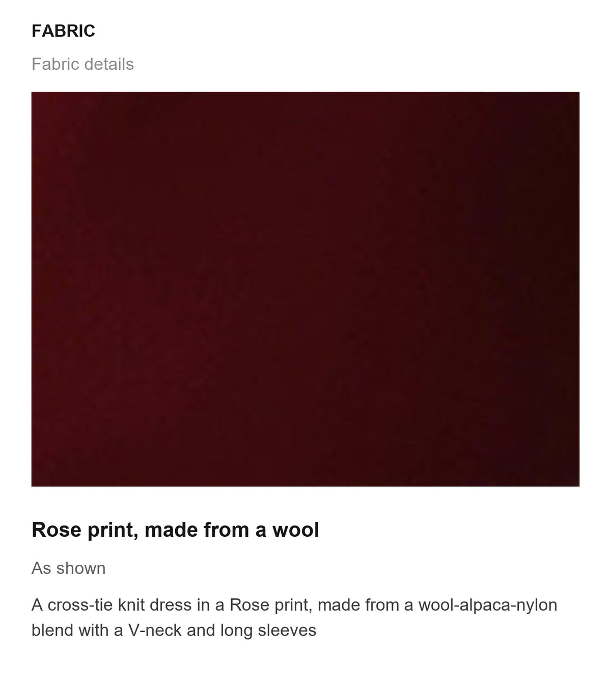 Fabric details