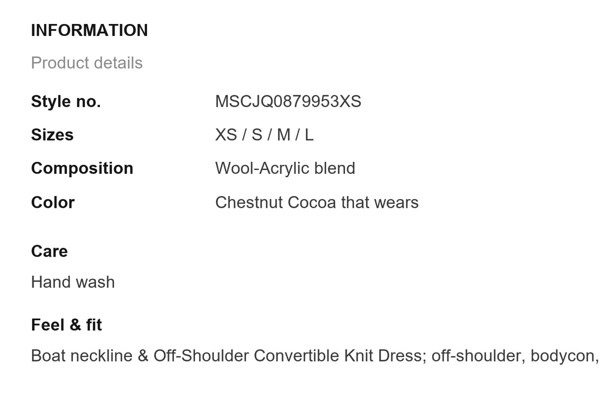 Product information