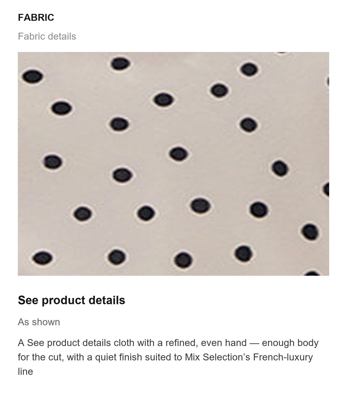 Fabric details