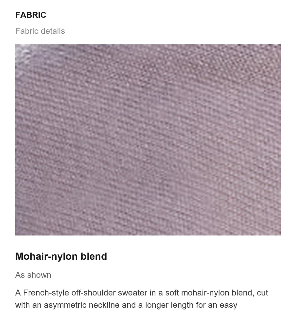 Fabric details
