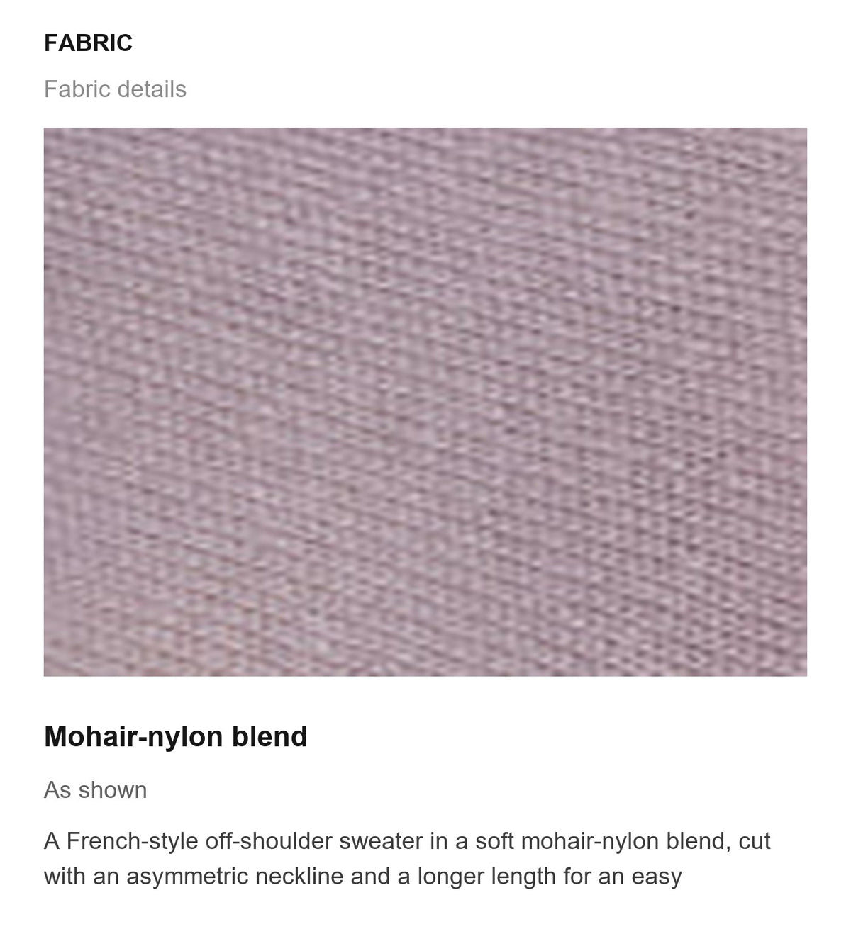 Fabric details