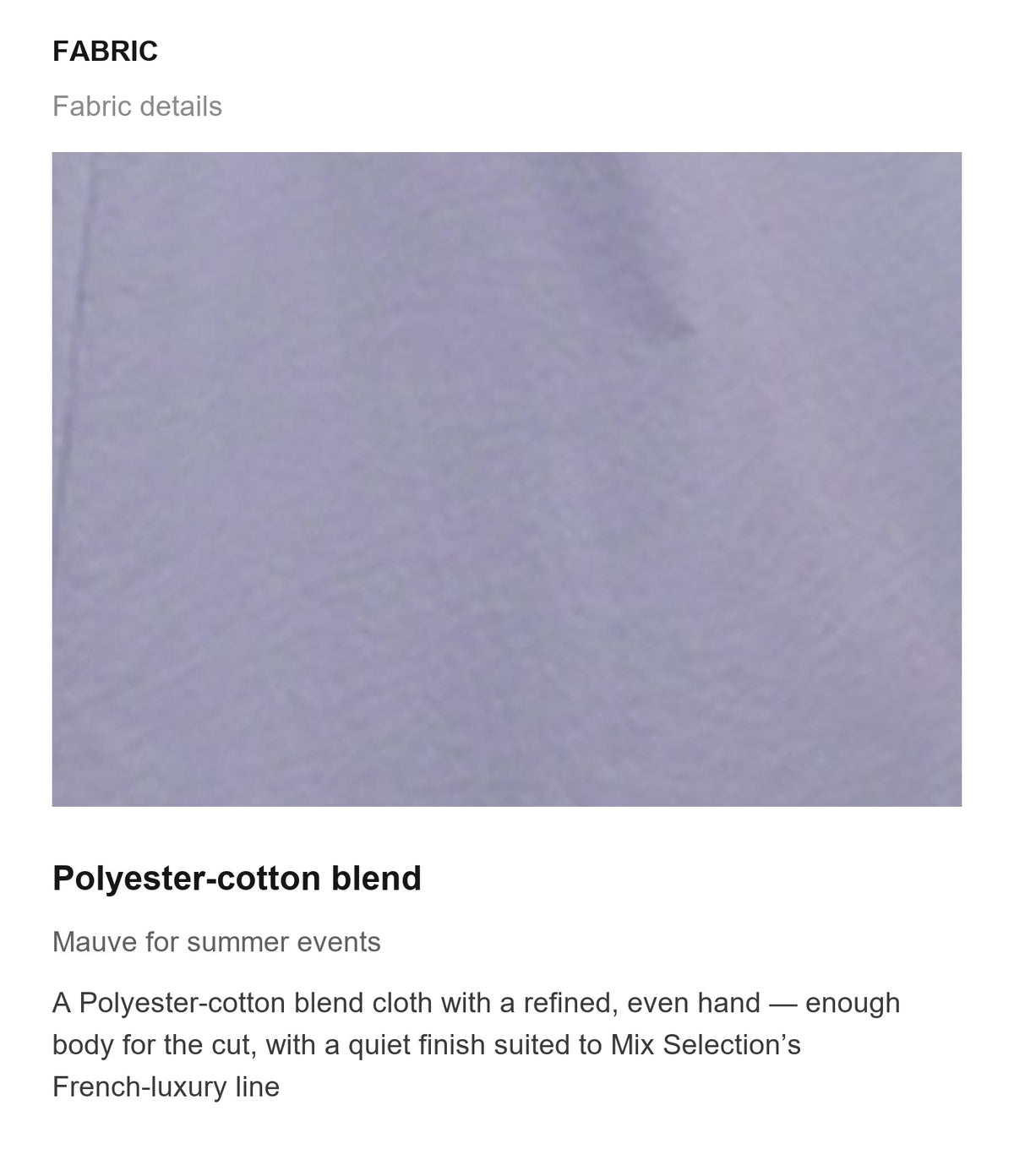 Fabric details