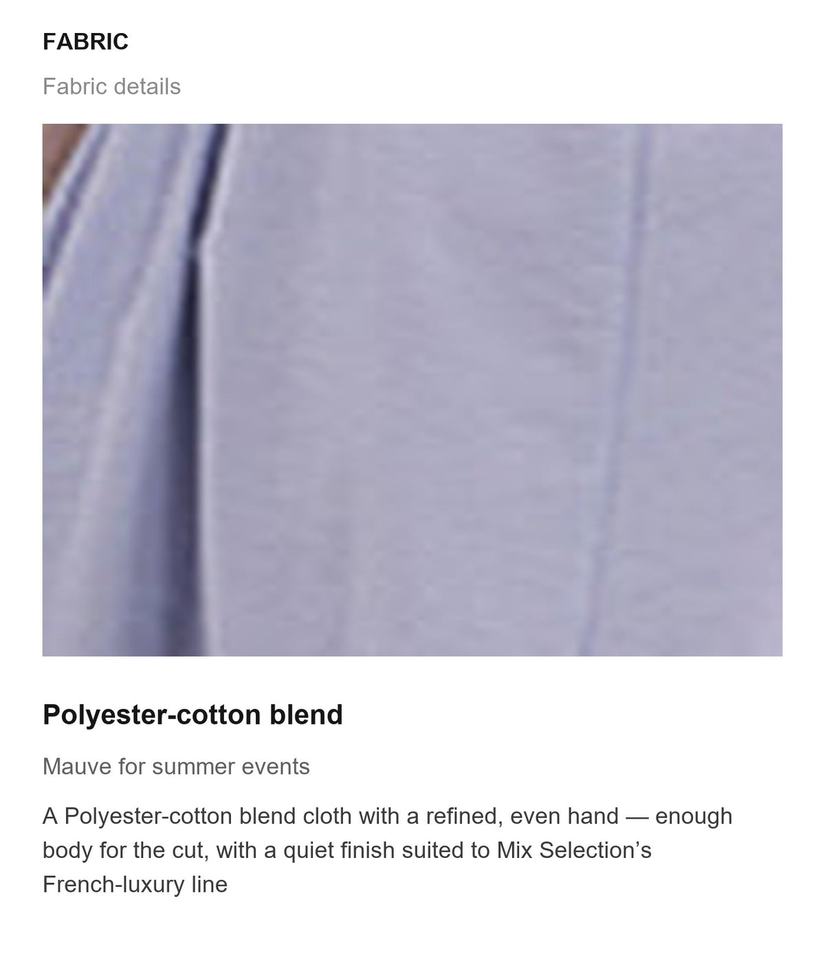 Fabric details