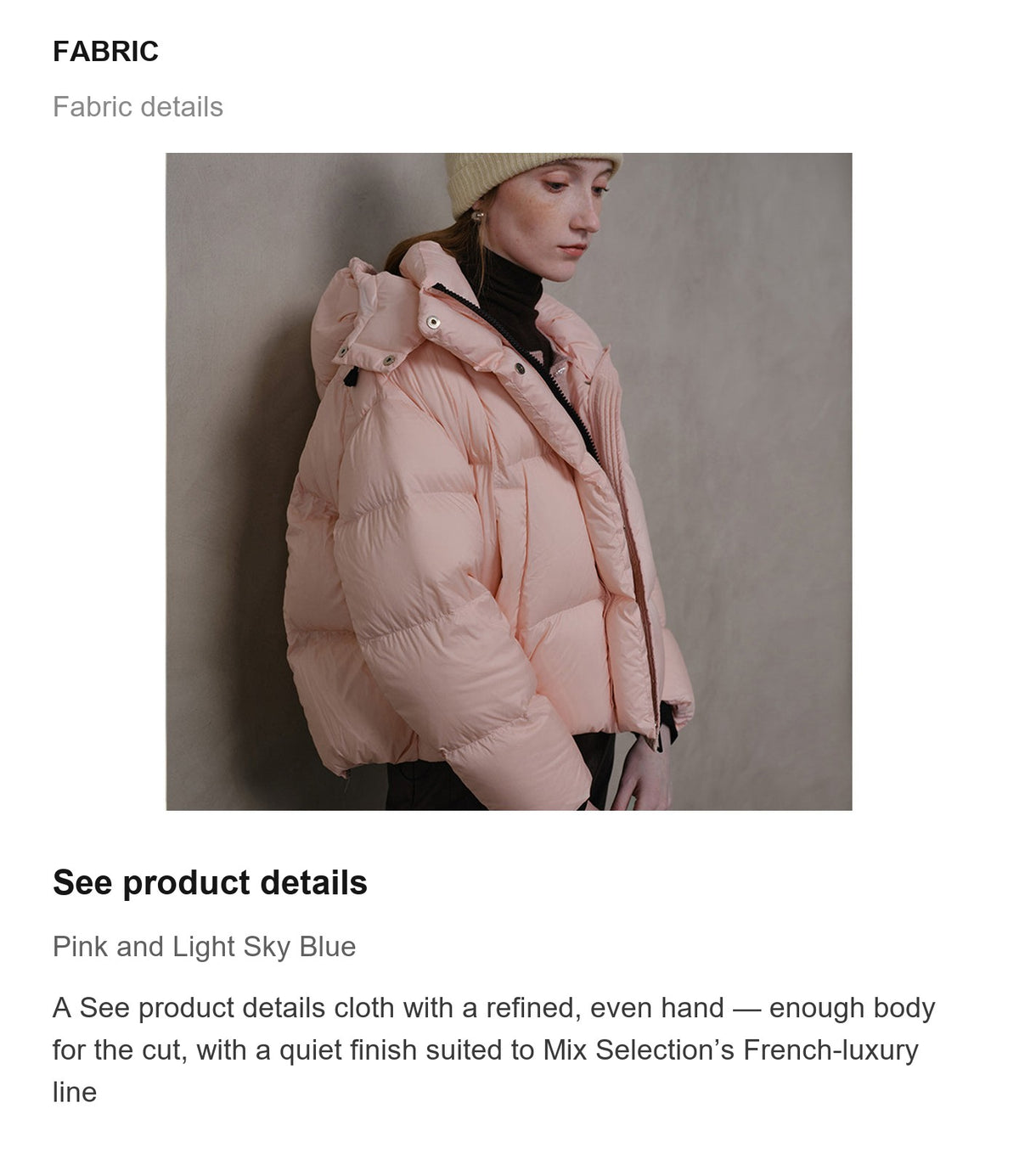 Fabric details