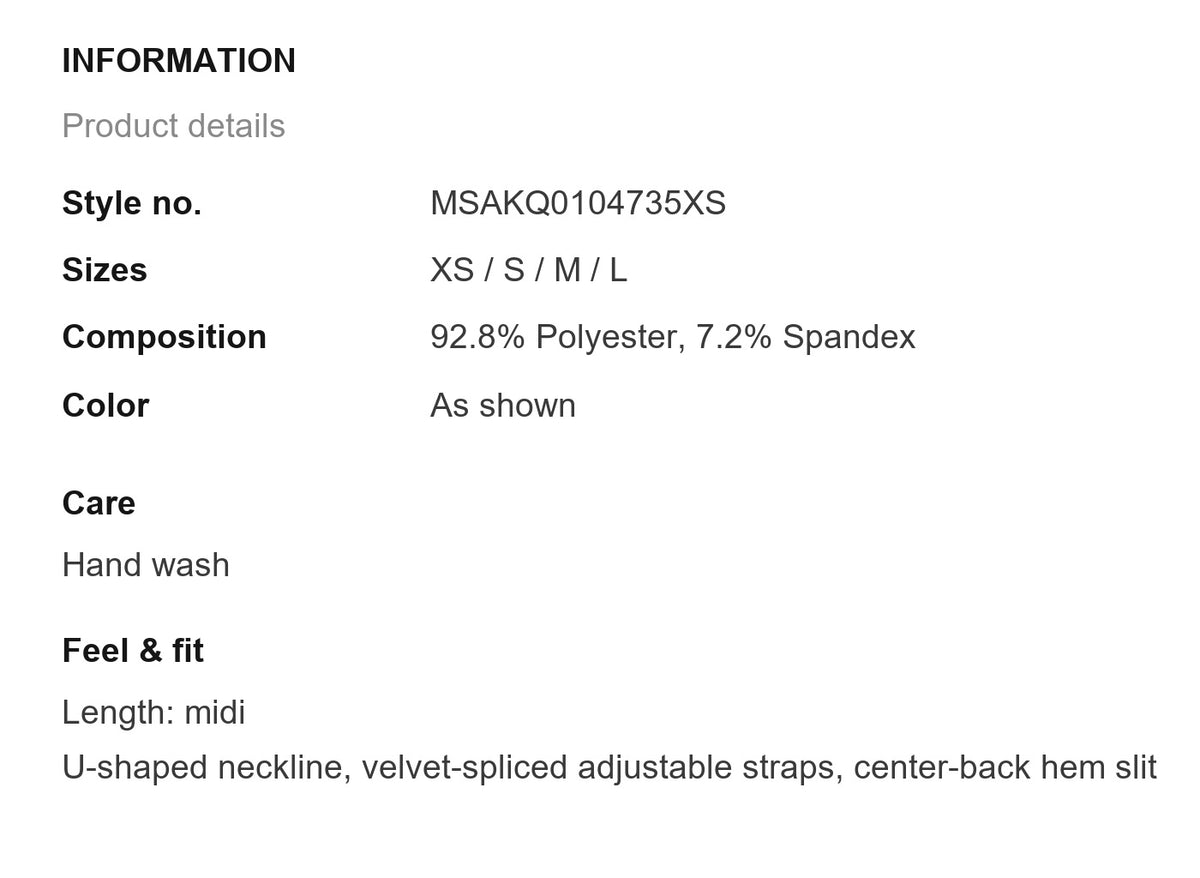 Product information