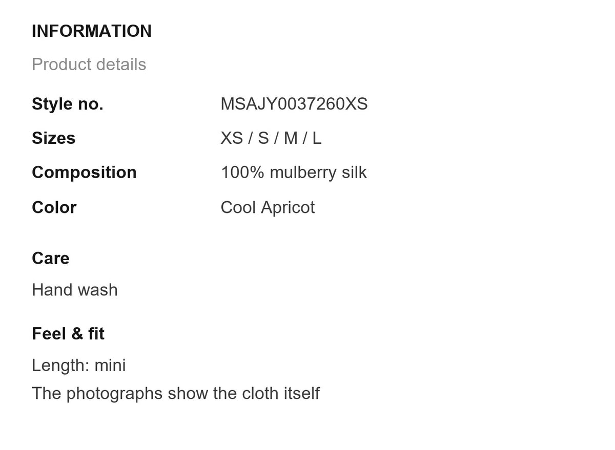 Product information