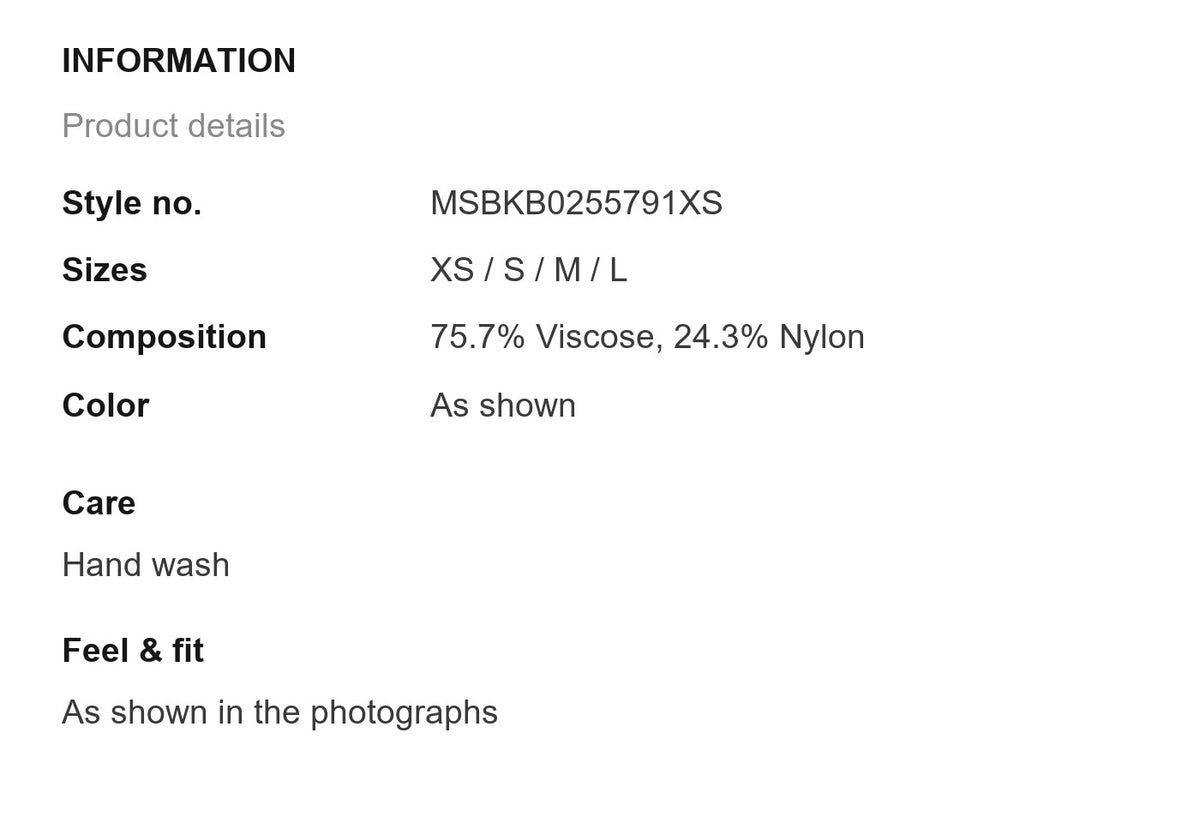 Product information