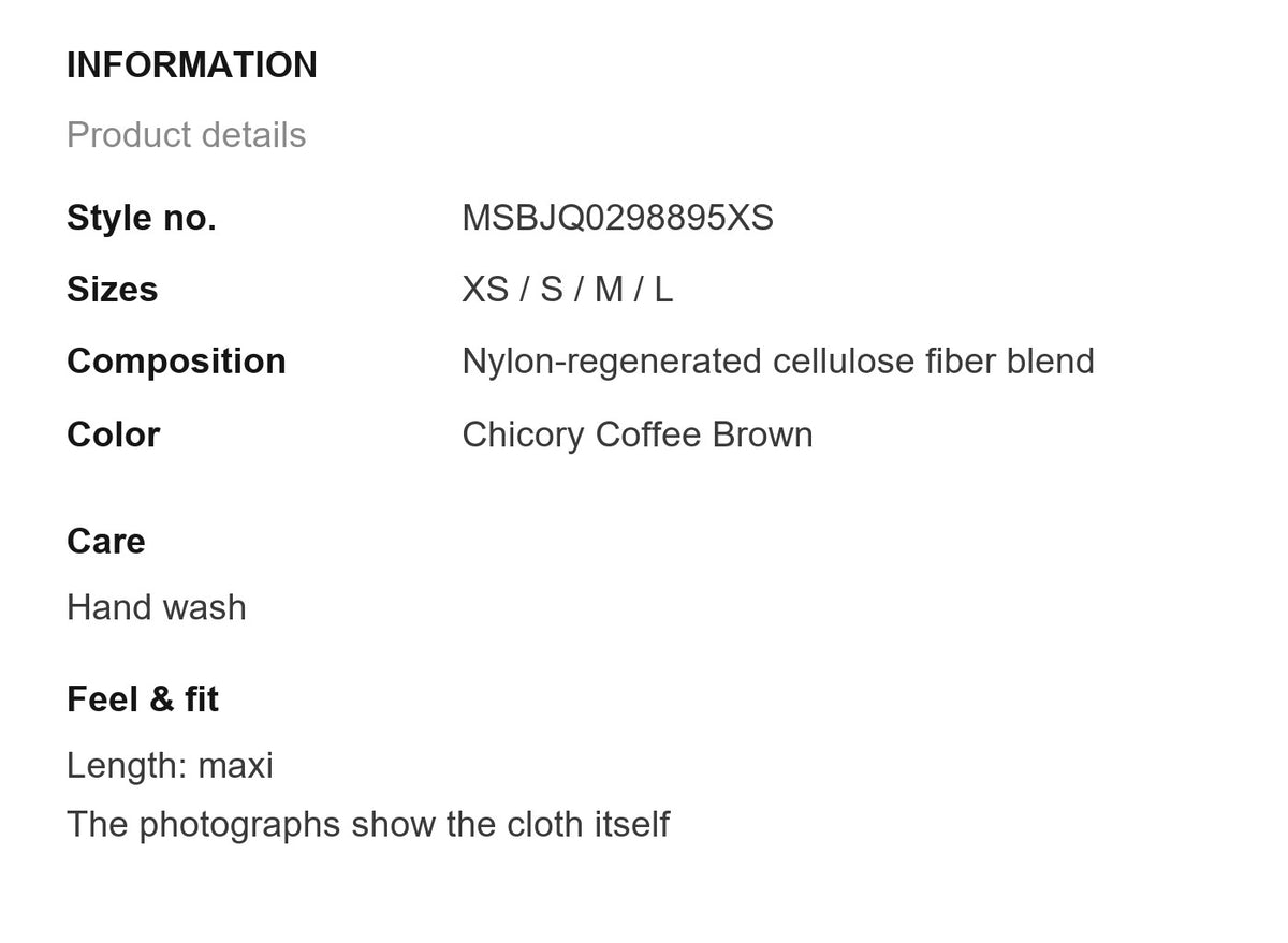 Product information