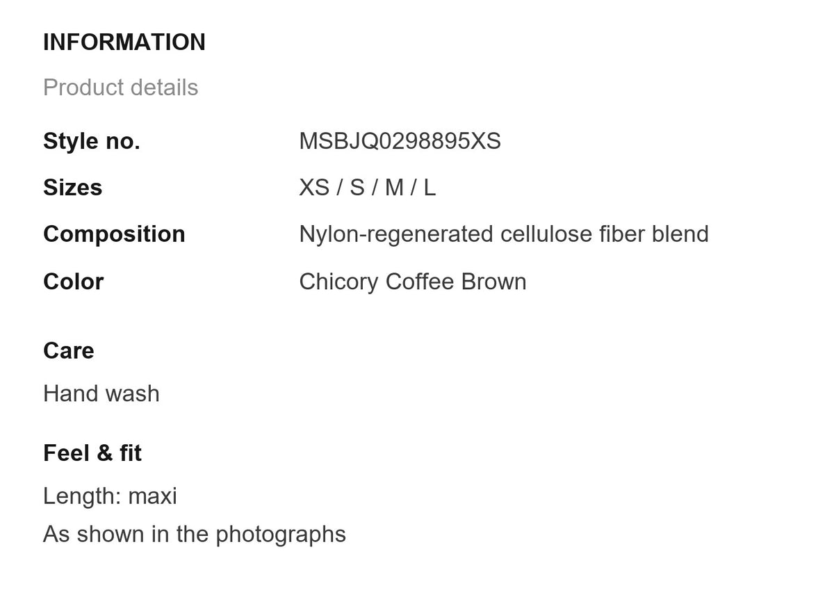 Product information