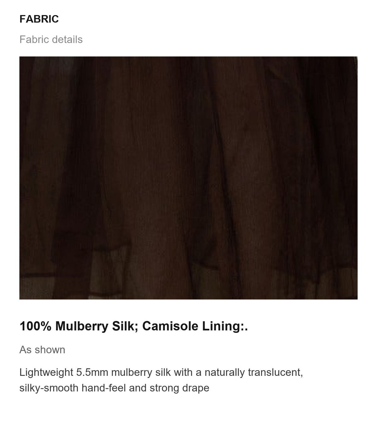 Fabric details