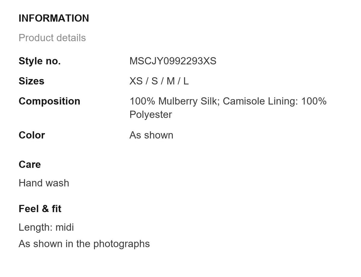 Product information