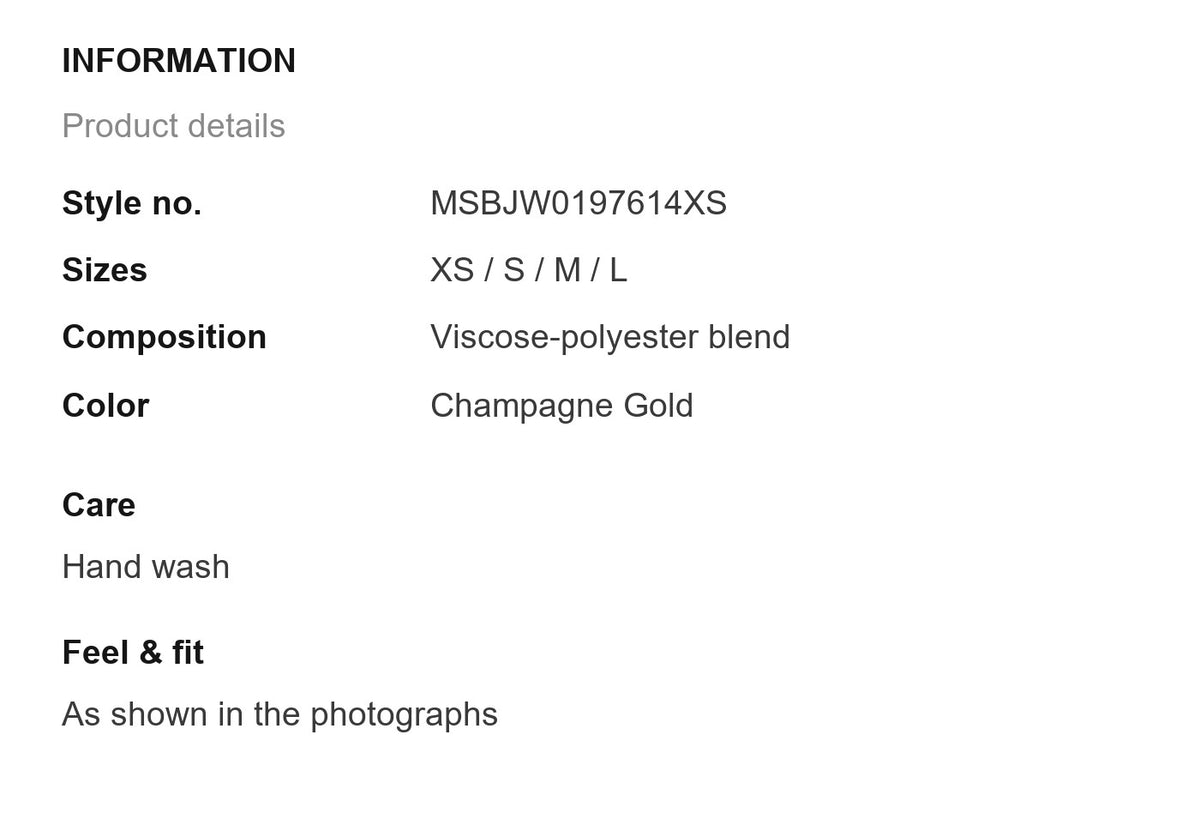 Product information