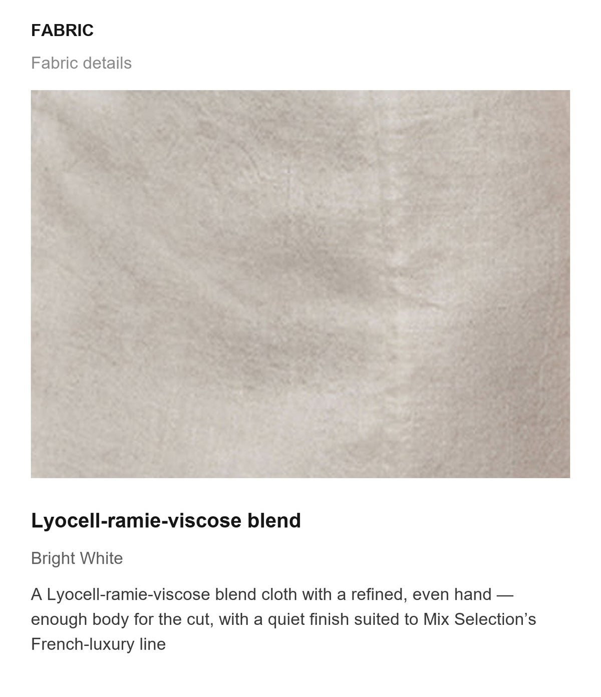Fabric details