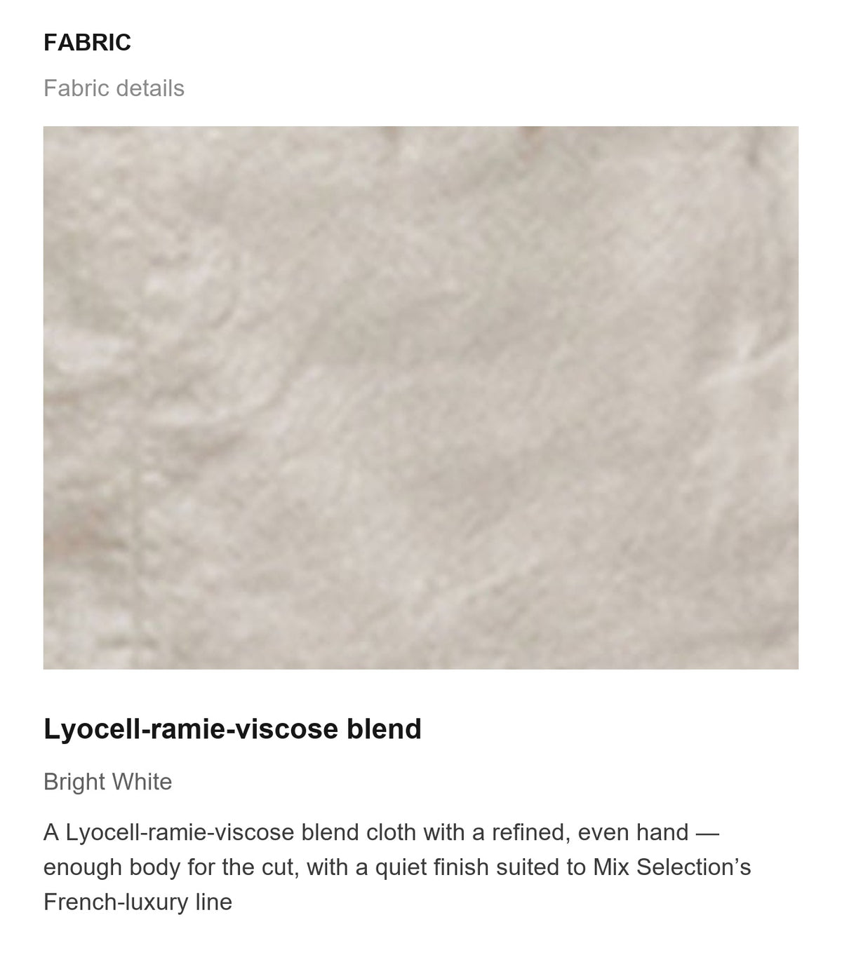 Fabric details