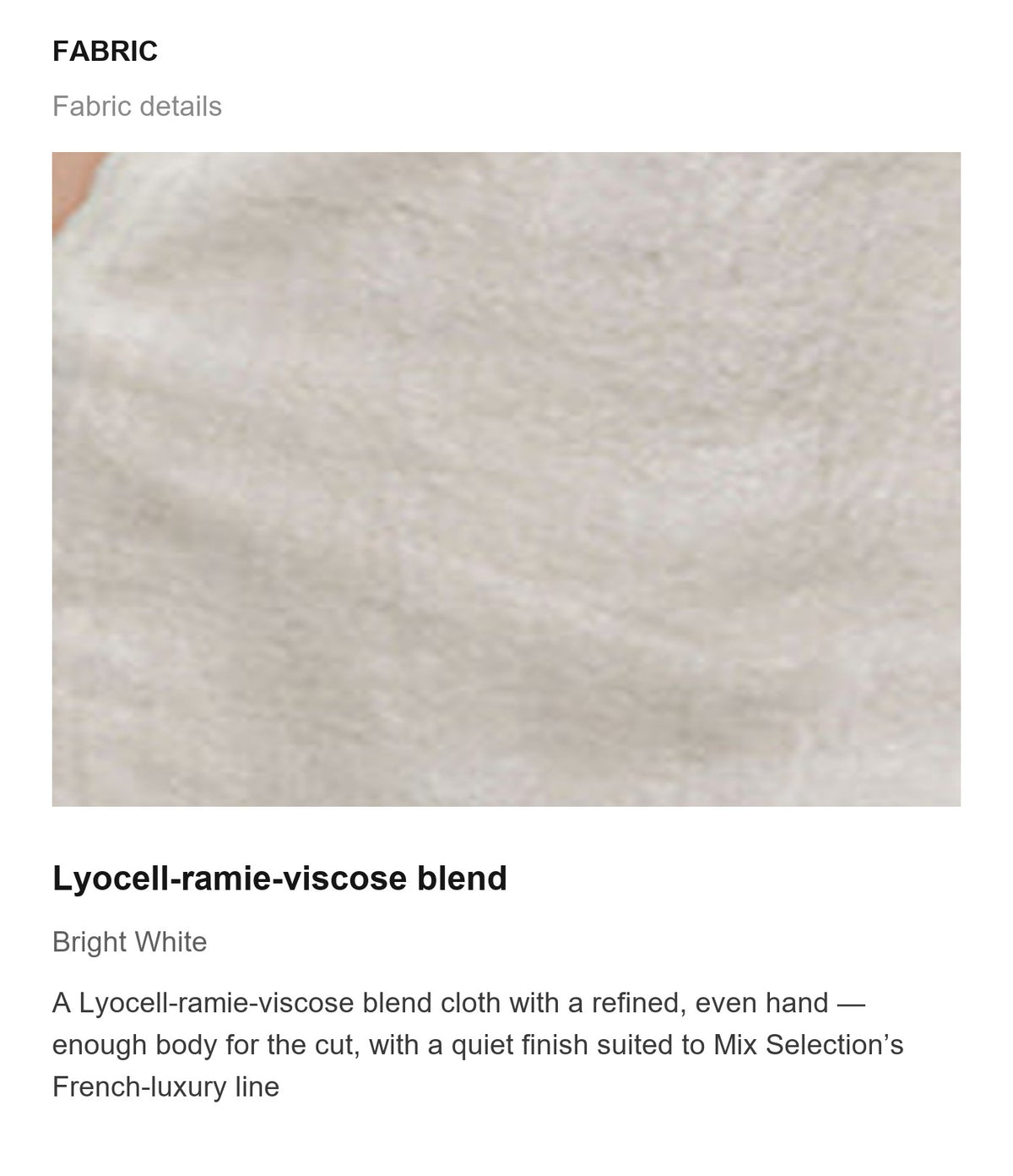 Fabric details