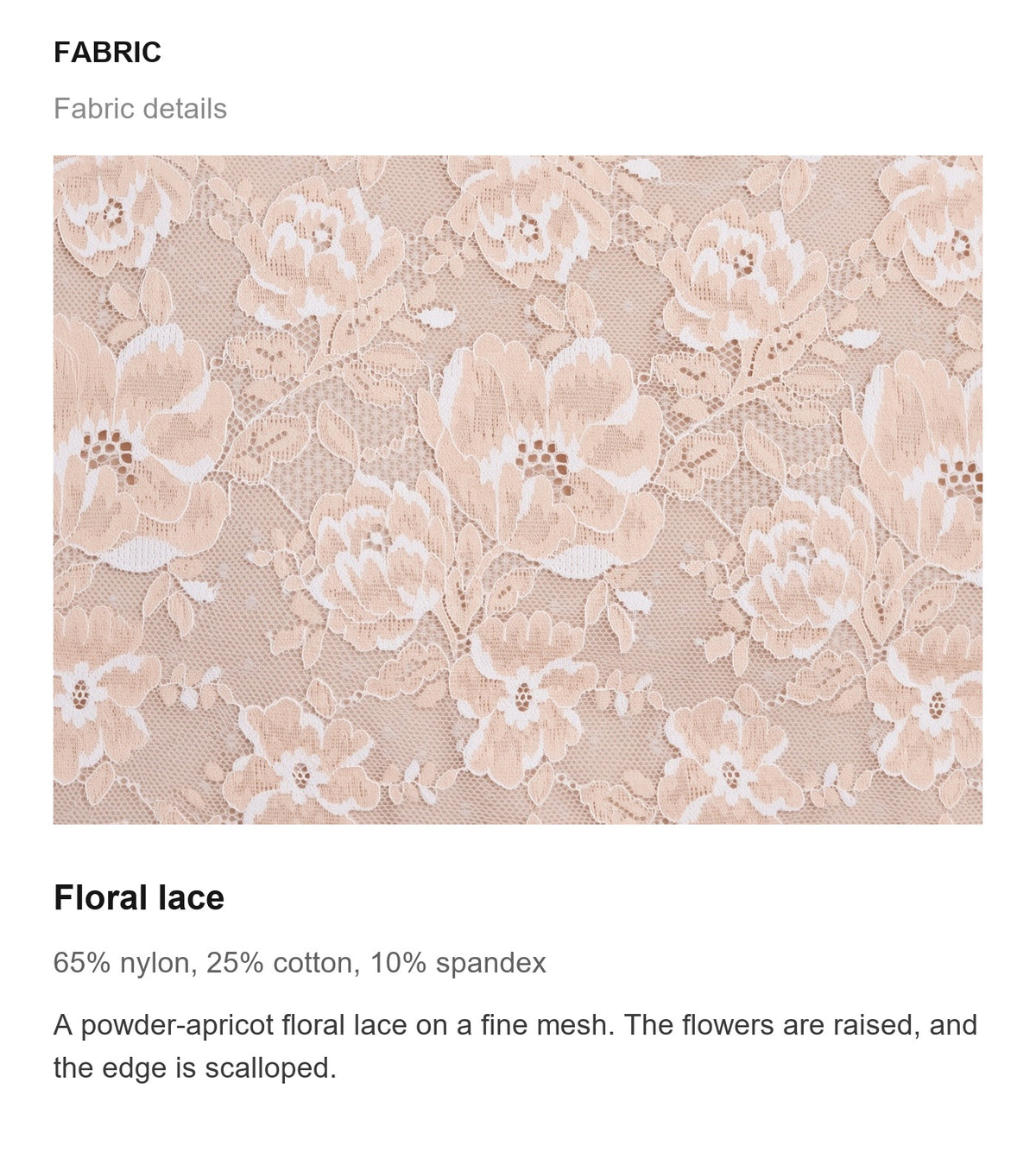 Fabric details