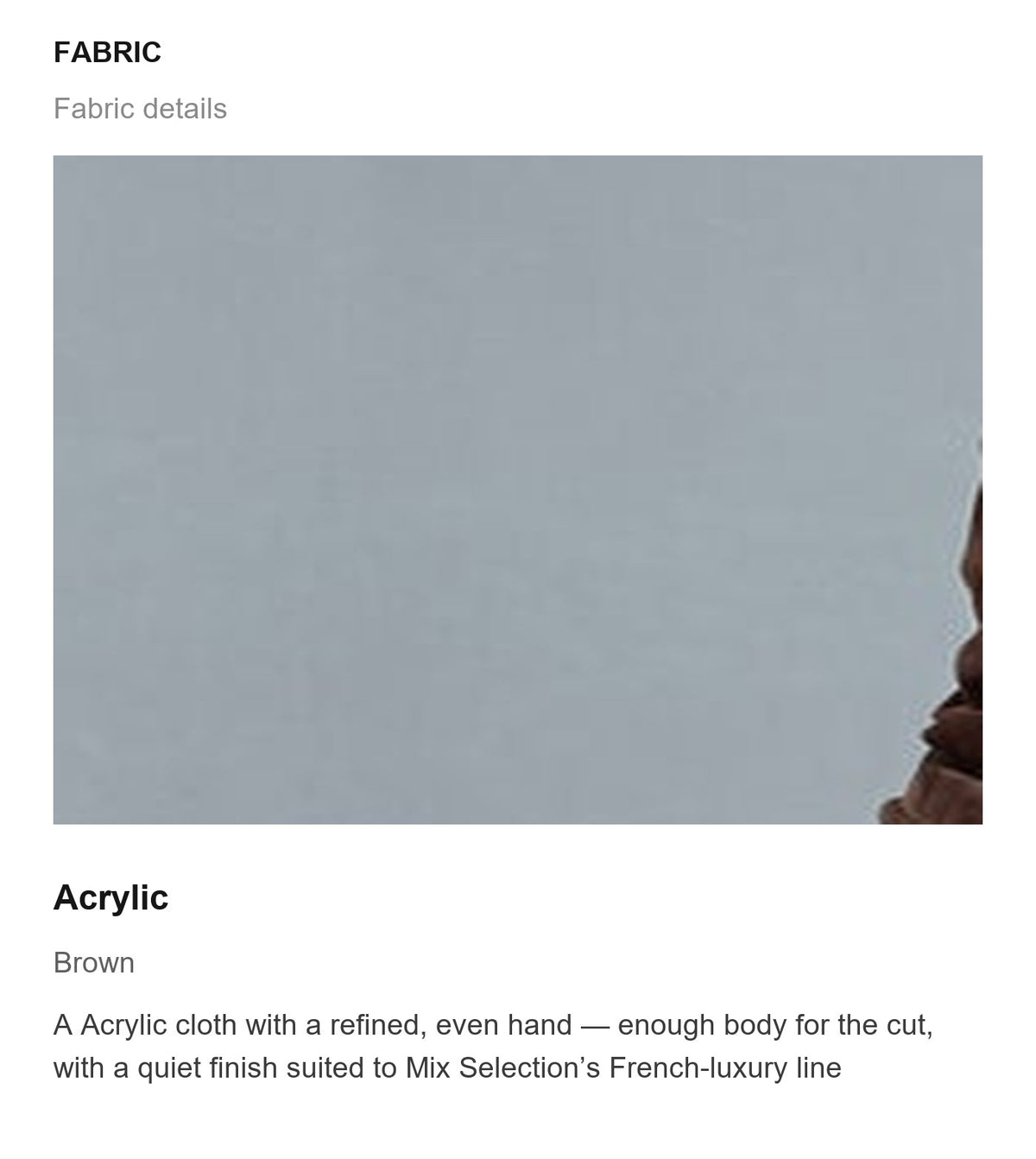 Fabric details