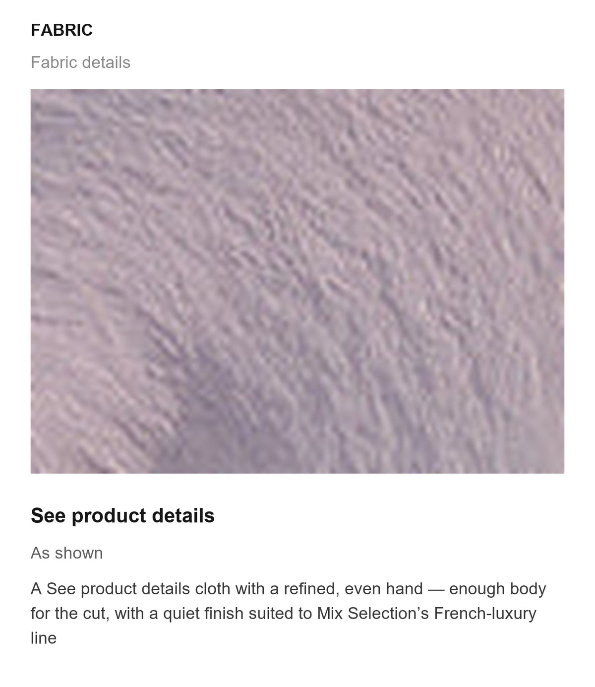 Fabric details