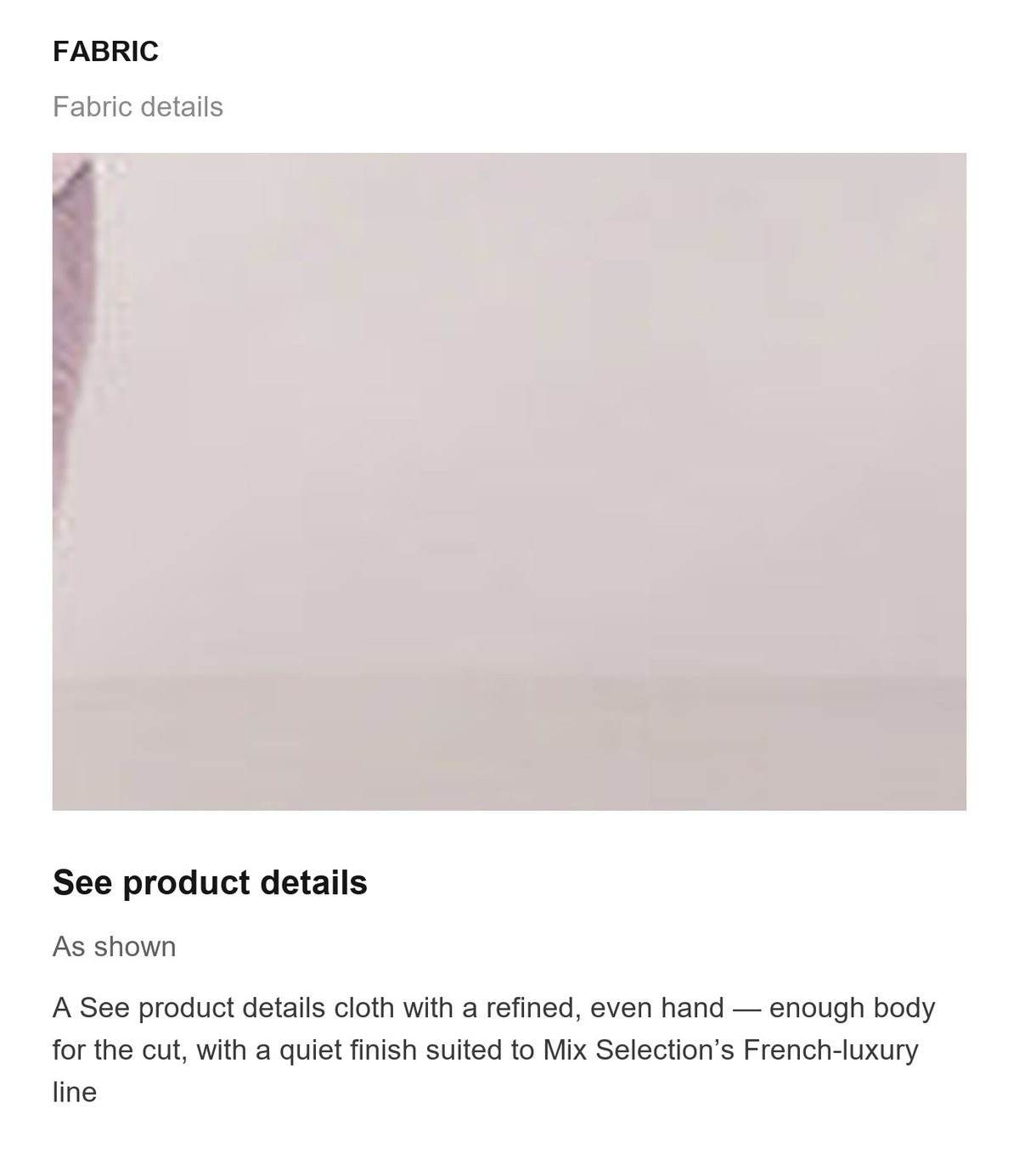 Fabric details