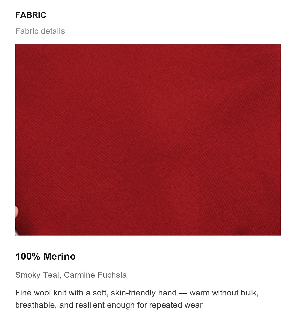 Fabric details