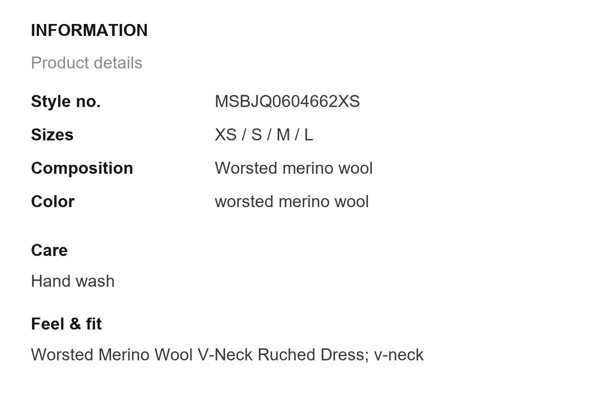 Product information