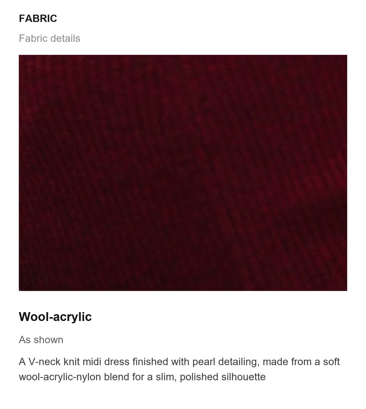 Fabric details