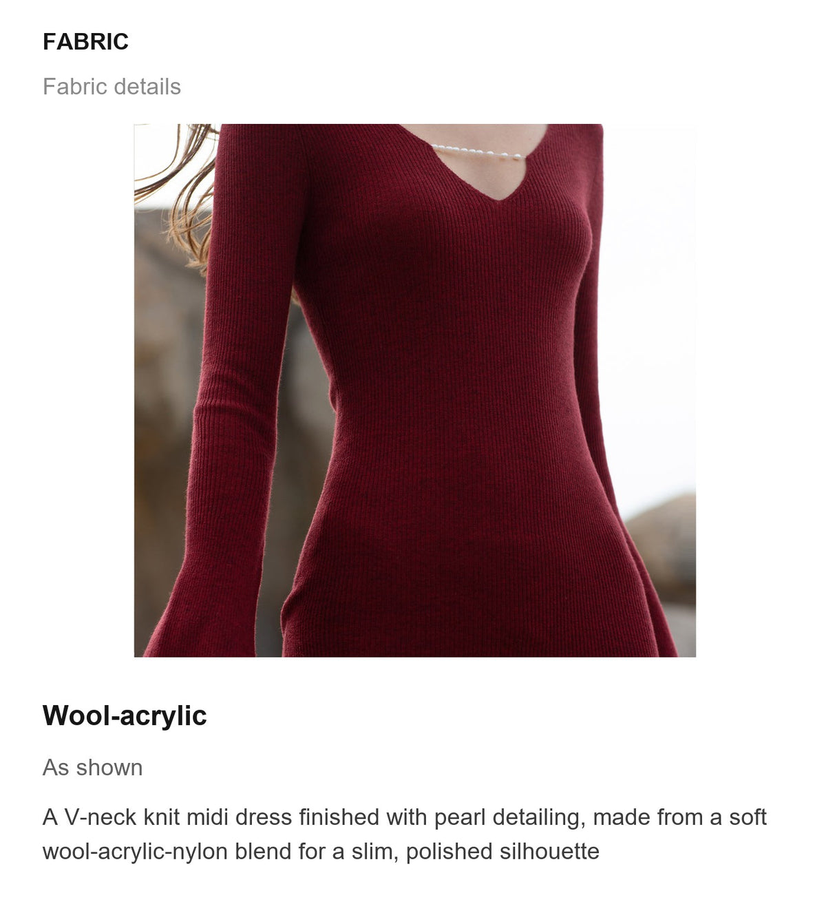 Fabric details