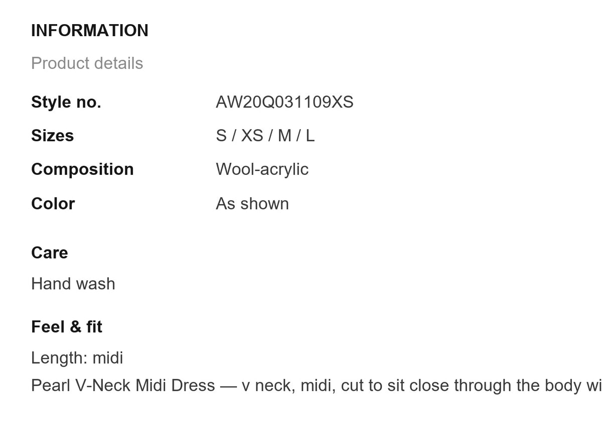 Product information