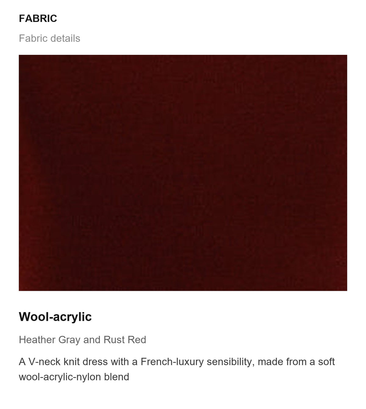 Fabric details