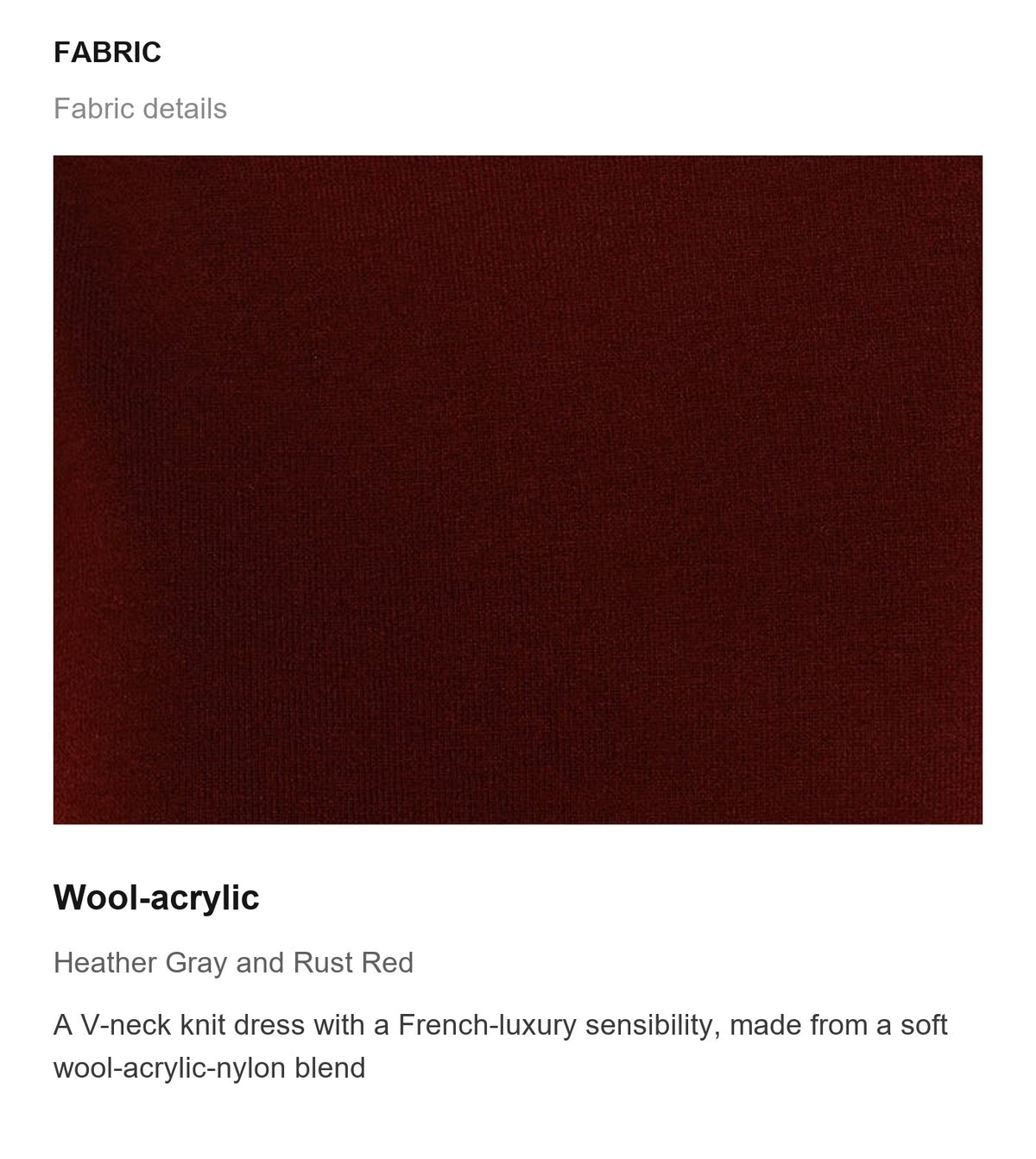 Fabric details
