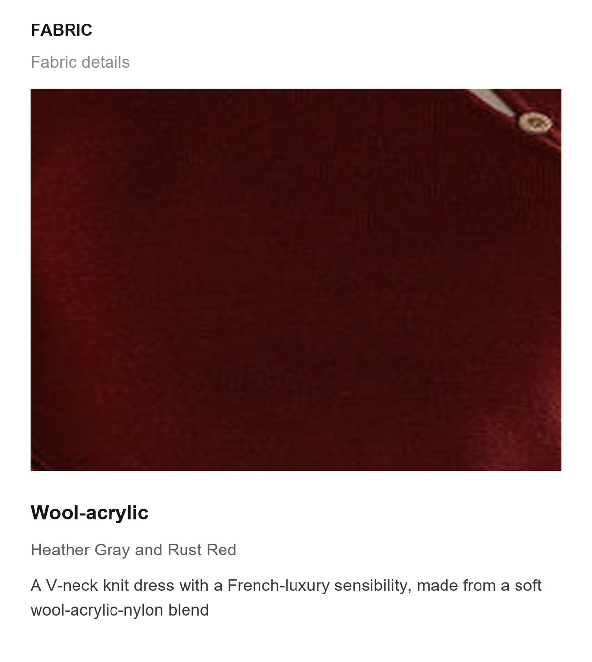Fabric details