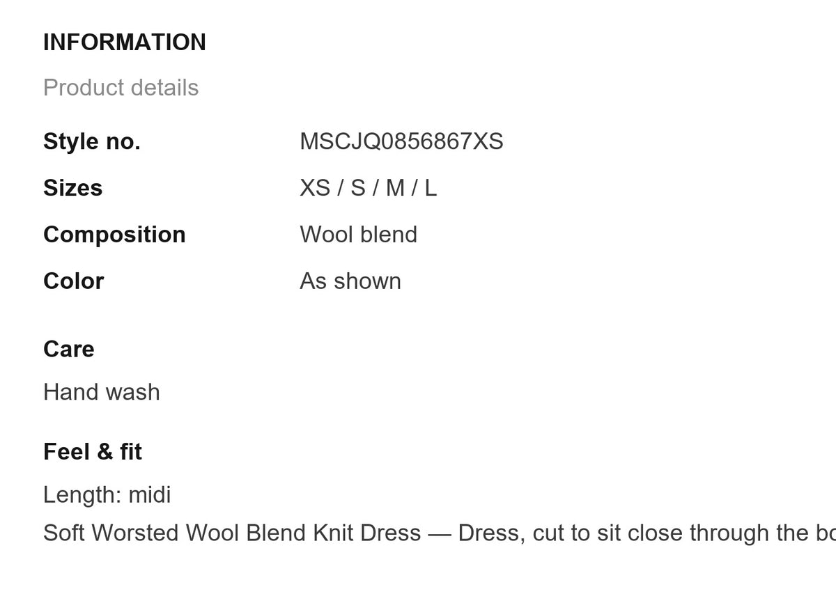 Product information