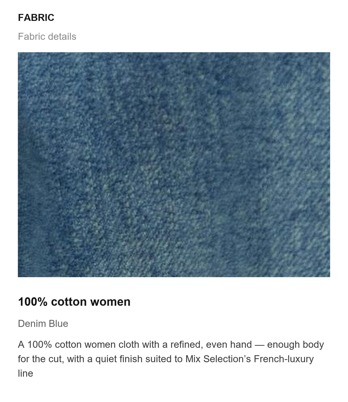 Fabric details